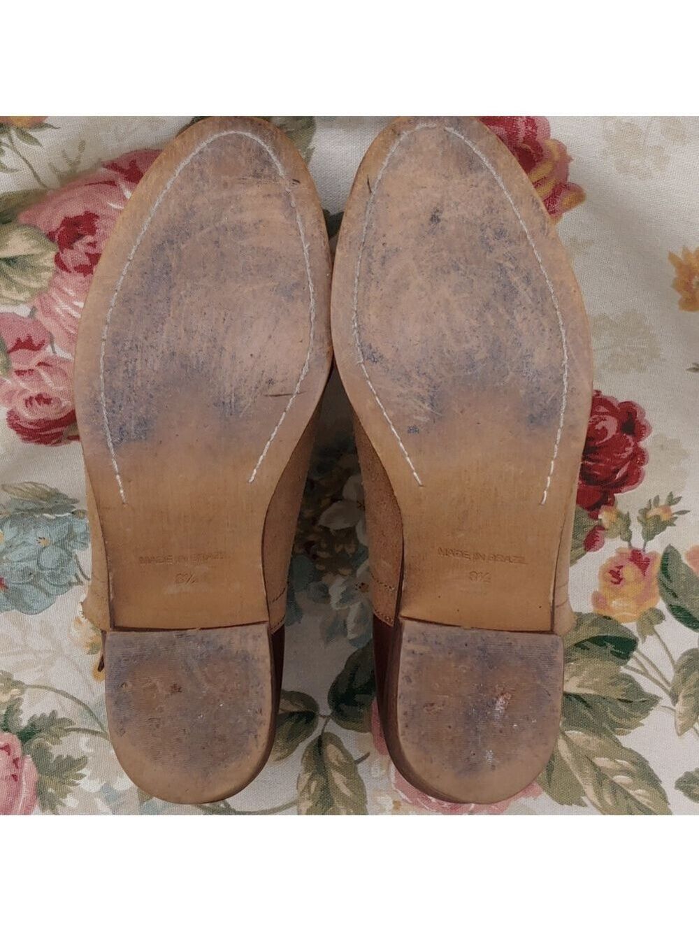 Madewell Low Chelsea Brown Leather and Tan Suede Ankle Boots Women's size 8.5 - Picture 16 of 17